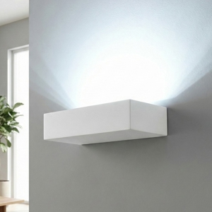 Applique squadrata bianca moderna led 27w 3000k dimmerabile fabas emma
