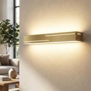 Lampada da parete oro ottone moderna fabas luce bunny led 24w 3000k