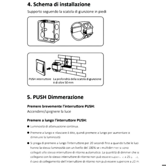 Dimmer push 300w gdi002 gea luce taglio di fase 220-240v