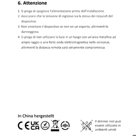 Dimmer push 300w gdi002 gea luce taglio di fase 220-240v