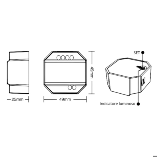 Dimmer push 300w gdi002 gea luce taglio di fase 220-240v