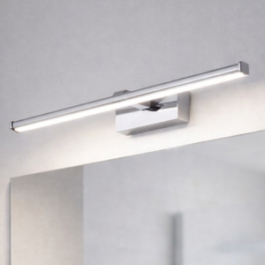 Applique da bagno cromato 50cm led 10w 3000k fabas luce nala