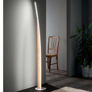 Piantana in legno design moderna led 35w 3000k fabas luce cordoba