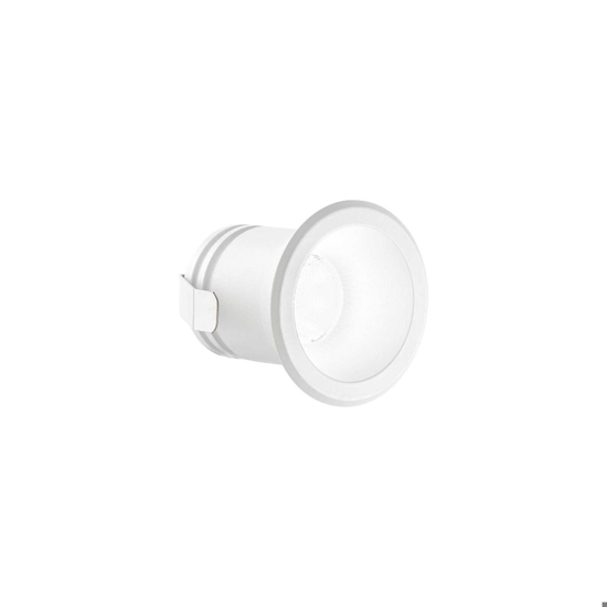Ideal lux virus faretto da incasso led tondo 3w 3000k bianco
