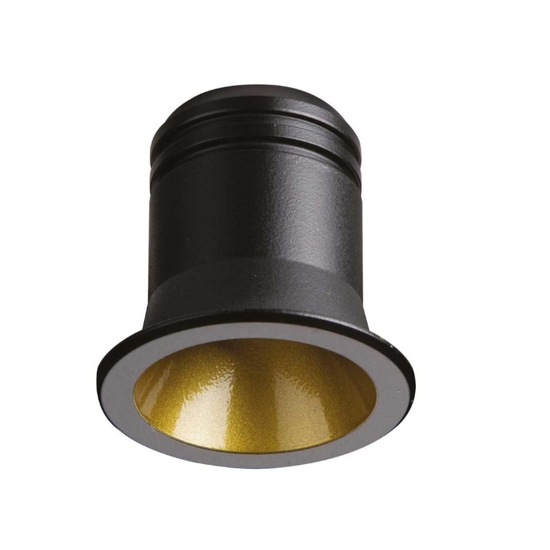 Virus ideal lux faretto da incasso led 3w 3000k nero oro