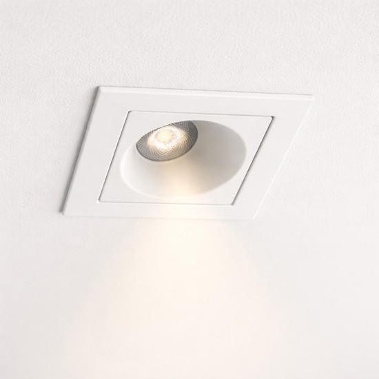 Isyluce exacta faretto da incasso bianco led 2w 3000k per controsoffitto