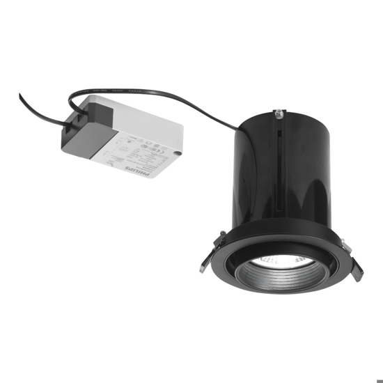 Faretto da incasso estraibile led 15w 3000k nero per cartongesso