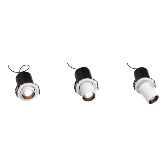 Faretto da incasso estraibile bianco led 30w 3000k per cartongesso