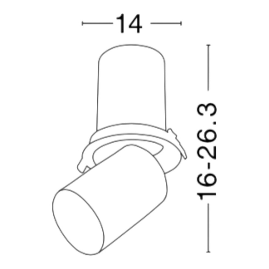 Faretto da incasso estraibile bianco led 30w 3000k per cartongesso