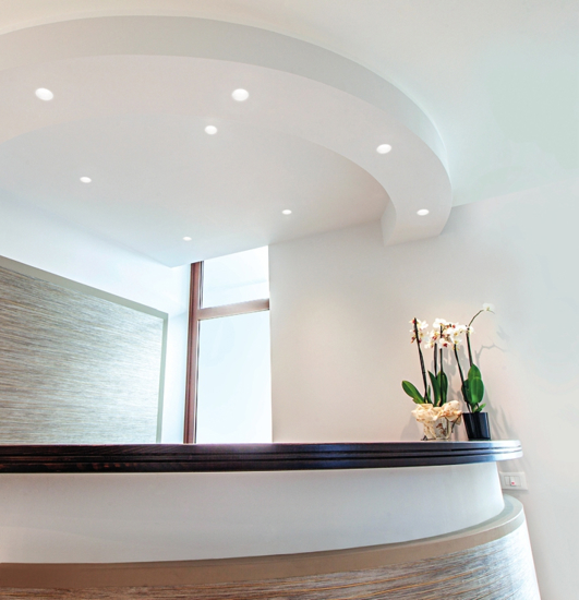 Faretto rotondo in gesso con vetro da incasso a soffitto gu10 220v