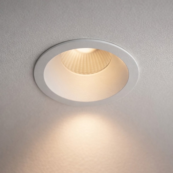 Faretto tondo bianco incasso led 9w 3000k per cartongesso