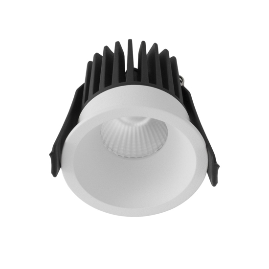 Faretto tondo bianco incasso led 9w 3000k per cartongesso