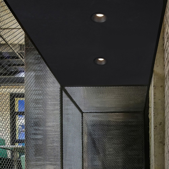 Faretto incasso led tondo nero 9w 3000k per cartongesso