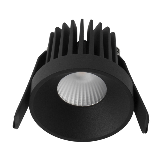 Faretto nero tondo incasso a soffitto led 9w 3000k