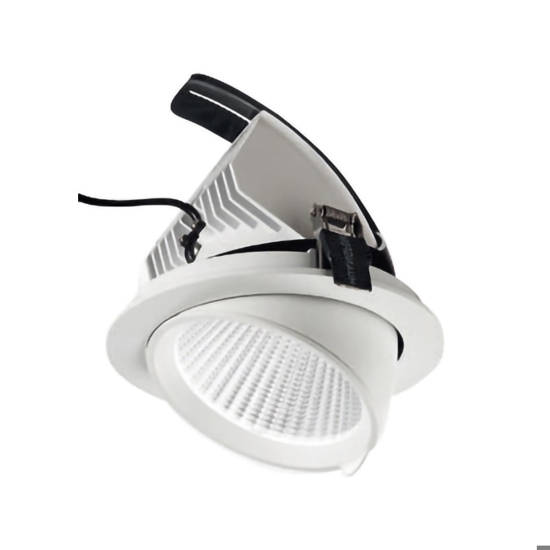 Gea luce chandra faretto da incasso led 20w 3000k orientabile bianco