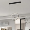 Lampadario a led 50w 3000k per soggiorno design moderno nero