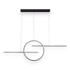 Lampadario a led 50w 3000k per soggiorno design moderno nero