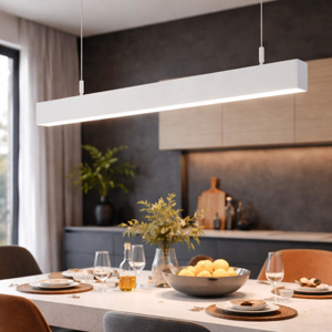 Ideal lux steel lampadario orizzontale da cucina bianco led 4000k
