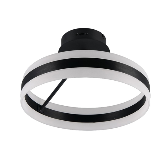 Plafoniera rotonda circolare nera moderna led dimmerabile 2300k 3000k 4000k