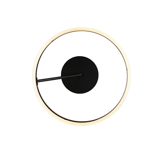 Plafoniera rotonda circolare nera moderna led dimmerabile 2300k 3000k 4000k