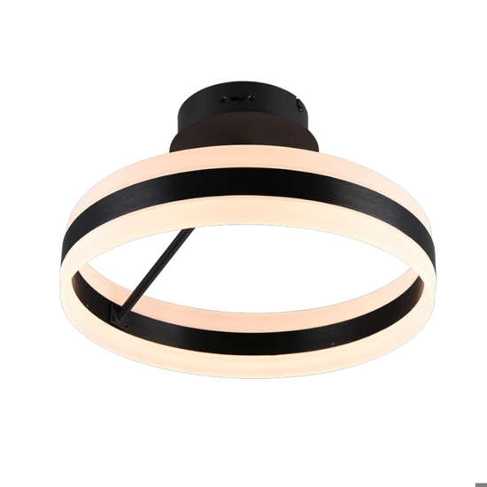 Plafoniera rotonda circolare nera moderna led dimmerabile 2300k 3000k 4000k