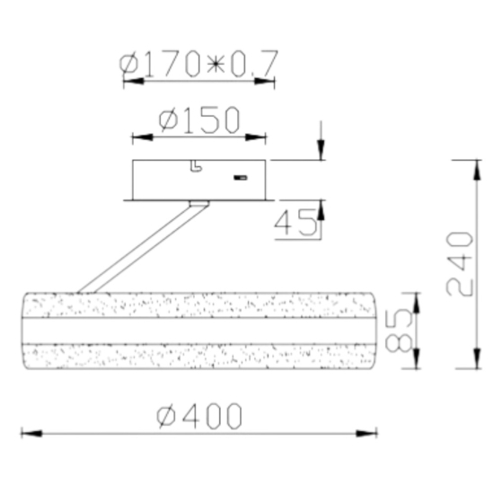 Plafoniera rotonda circolare nera moderna led dimmerabile 2300k 3000k 4000k