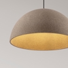 Lampadario per cucina cupola 50cm cupola effetto pietra marrone