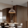 Lampadario per cucina cupola 50cm cupola effetto pietra marrone