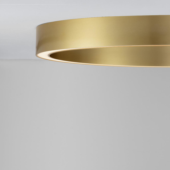 Plafoniera ad anello led 3000k dimmerabile oro 80cm