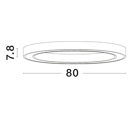 Plafoniera ad anello led 3000k dimmerabile oro 80cm