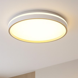 Plafoniera rotonda moderna bianco oro led 55w cct con telecomando