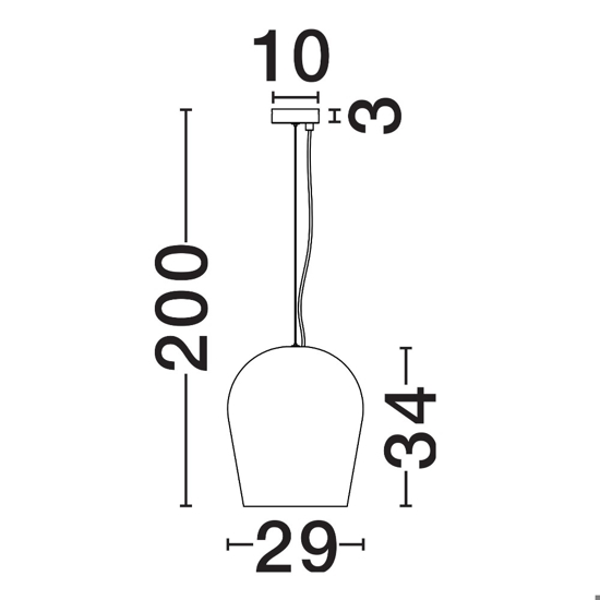 Lampadario in cemento arenaria rosso per esterno ip55 29cm
