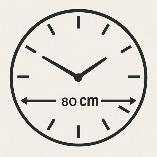 Orologio da parete 80 cm design moderno specchiato fume