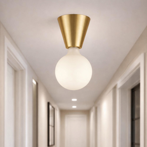 Ondaluce plafoniera pl fog oro moderna per cucina