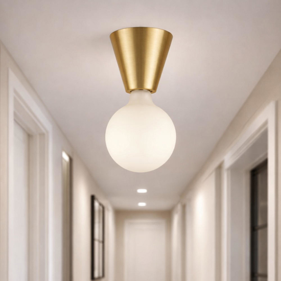 Ondaluce plafoniera pl fog oro moderna per cucina