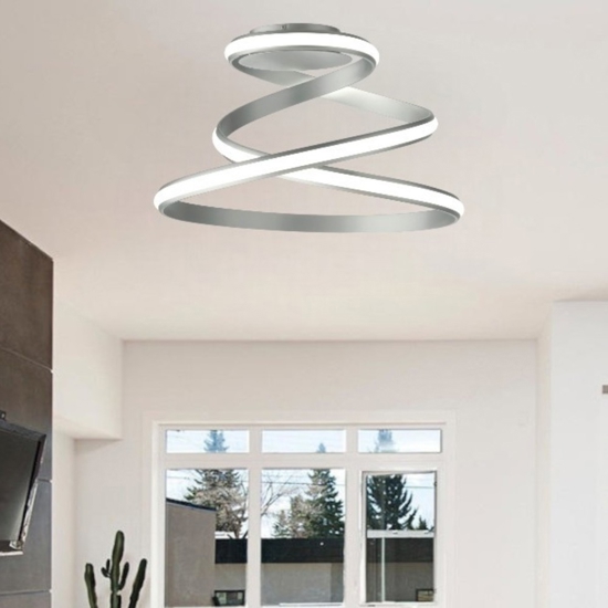 Pl vuelta silver ondaluce plafoniera led design moderna