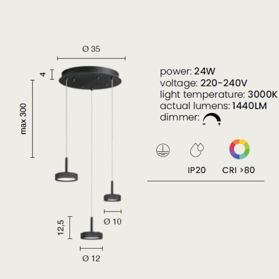 Lampadario da cucina moderna ondaluce nina oro 6 luci led 3000k dimmerabile
