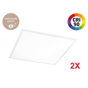 Ideal lux led panel fi 3000k cri90 pannello led da incasso confezione n2