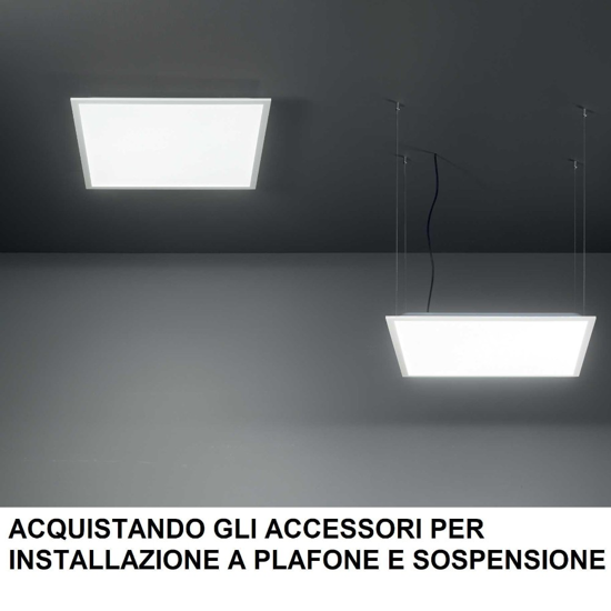Ideal lux led panel fi 3000k cri90 pannello led da incasso confezione n2