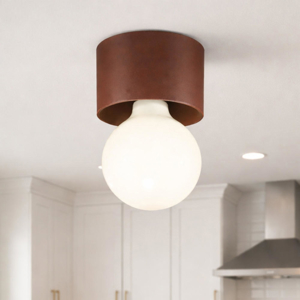Ondaluce plafoniera moderna bow corten per cucina