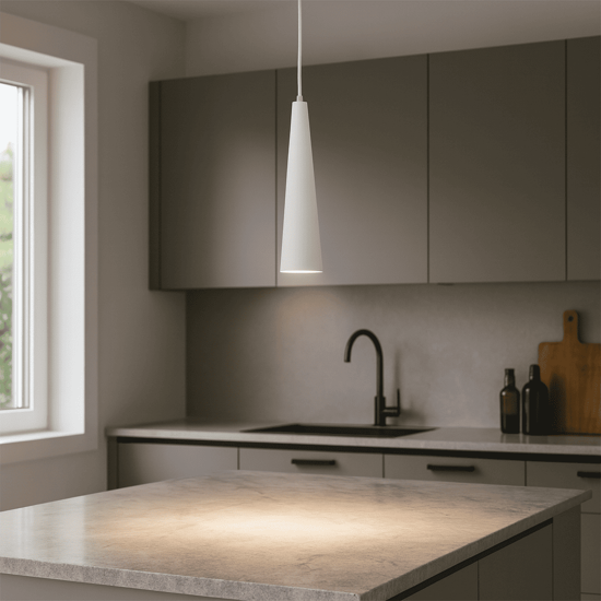 Ondaluce so noa 50cm lampada a sospensione cono bianco cavo regolabile