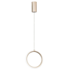 Ondaluce lampada a sospensione per bagno pinta anello led oro 12w 3000k dimmerabile
