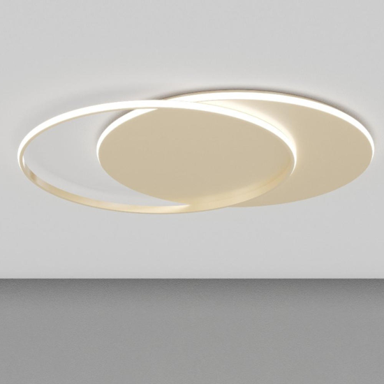 Plafoniera cerchi oro moderna led 42w cct top light mercury