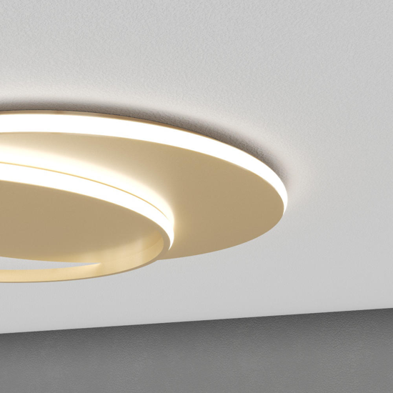 Plafoniera cerchi oro moderna led 42w cct top light mercury