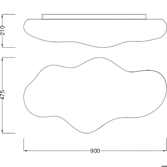 Plafoniera design nuvola bianca moderna per cameretta