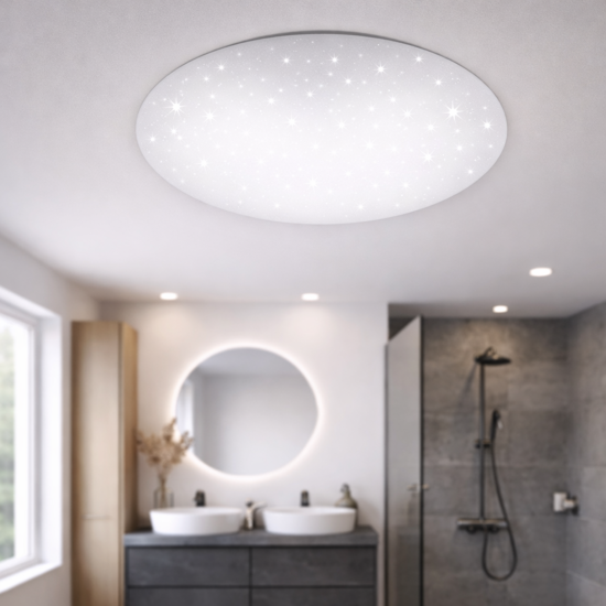 Plafoniera moderna per bagno led 4000k ip44 effetto stelle