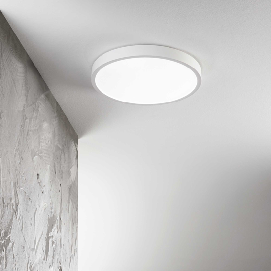Ideal lux ray pl d40  plafoniera da bagno led 26w 3000k 4000k bianca ip44