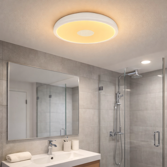Plafoniera da bagno bluetooth ip44 rgb con telecomando