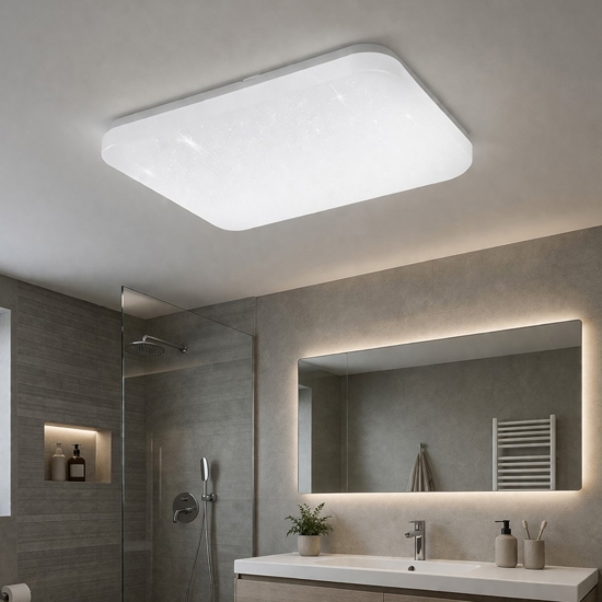 Eglo frania s plafoniera quadrata da bagno led 4000k ip44