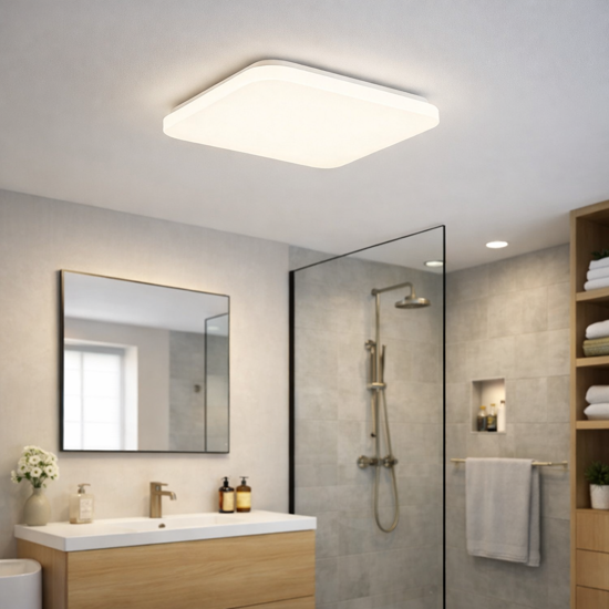 Eglo frania plafoniera da bagno design minimal led 3000k ip44